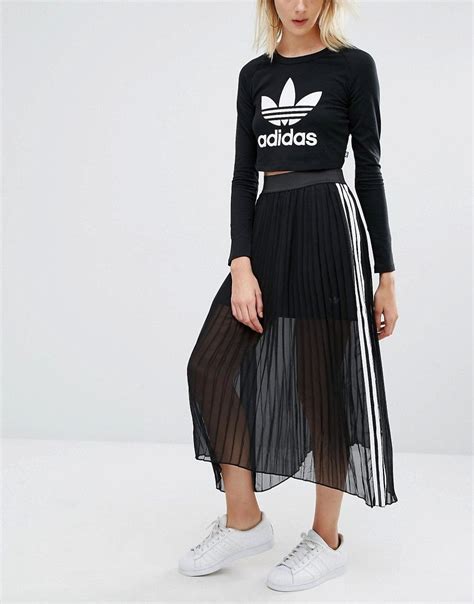 adidas originals designer dresses|adidas pleated maxi skirt.